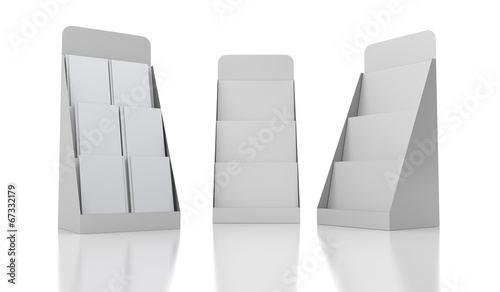 Foto blank rack or stand with magazines