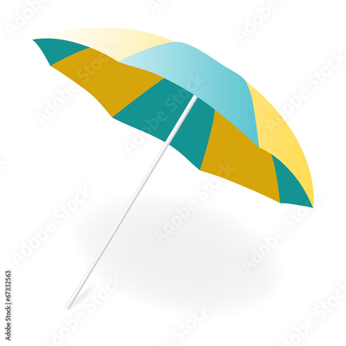 Beach umbrella, vector illustration