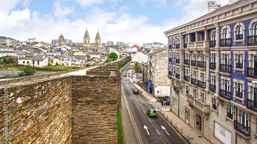 View from the Roman wall of Lugo.