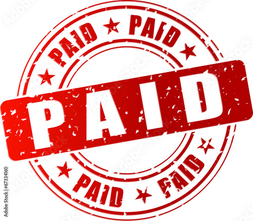 Vector paid stamp