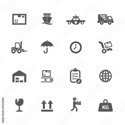 Shipping icons set.