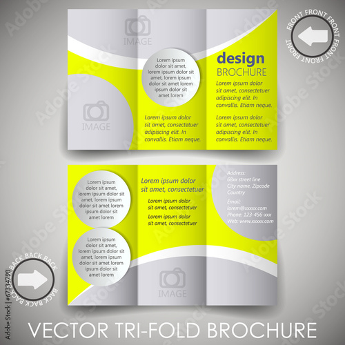 Tri-fold corporate business store brochure
