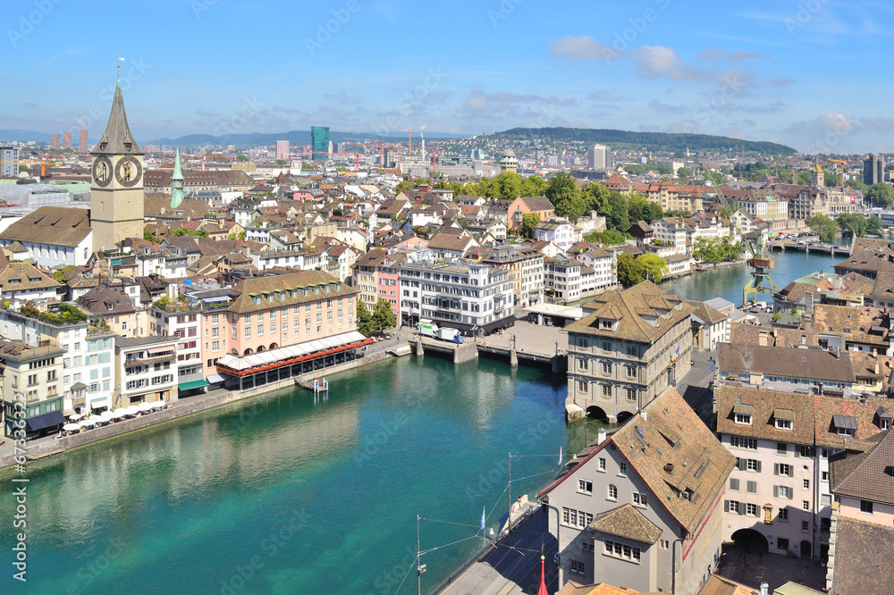 Top-view of Zurich