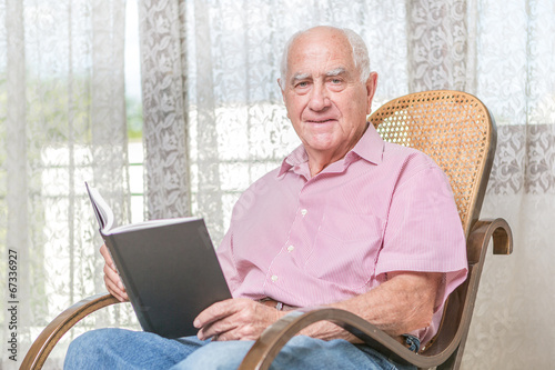 old man reading