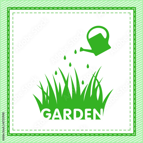 garden sign with grass
