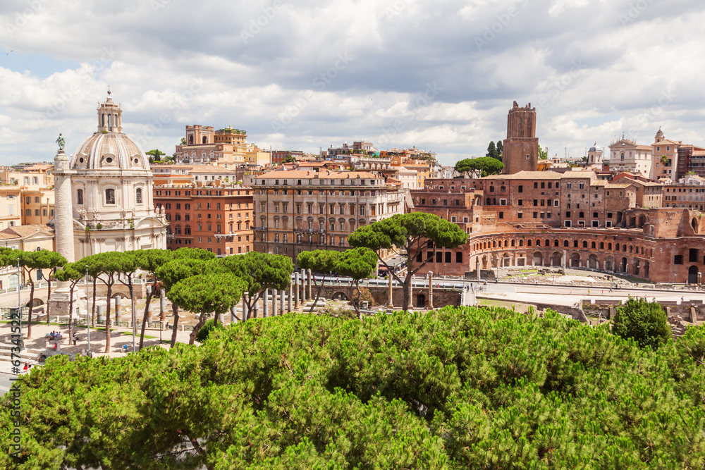 Ansicht von Rom mit den Kaiserforen