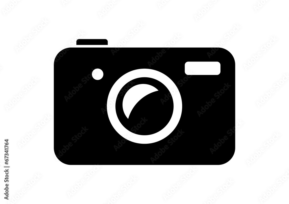 Camera icon on white background Camera icon on white background