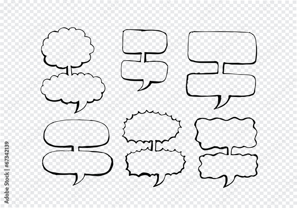 Sketch hand drawn bubble speech Sketch hand drawn bubble speech