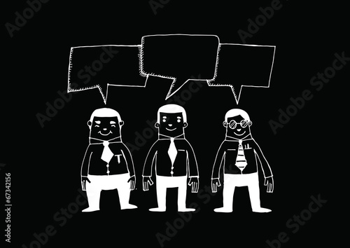 Business Man Speech Bubble