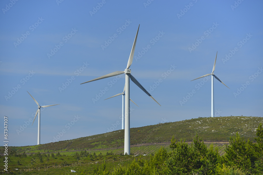 windmills park in mountain nature from Spain windmills park in mountain nature from Spain