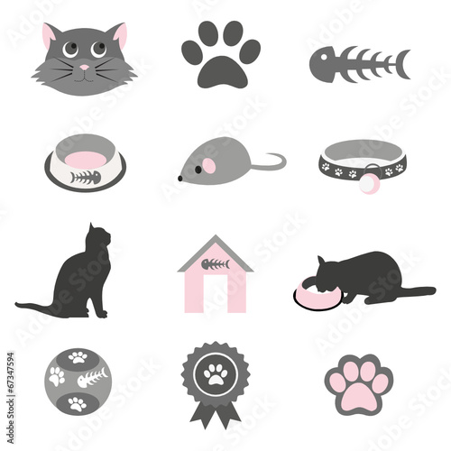 Pet icons set