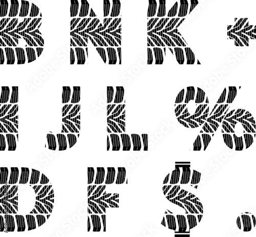 font with tire track