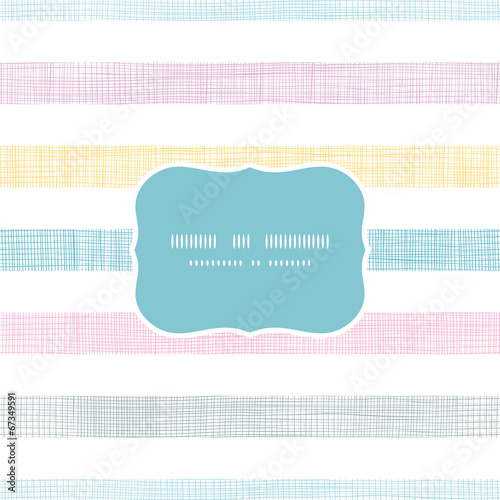 Abstract textile colorful stripes frame seamless pattern