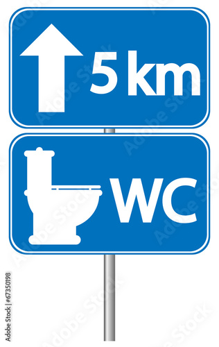 Toilet roadsign