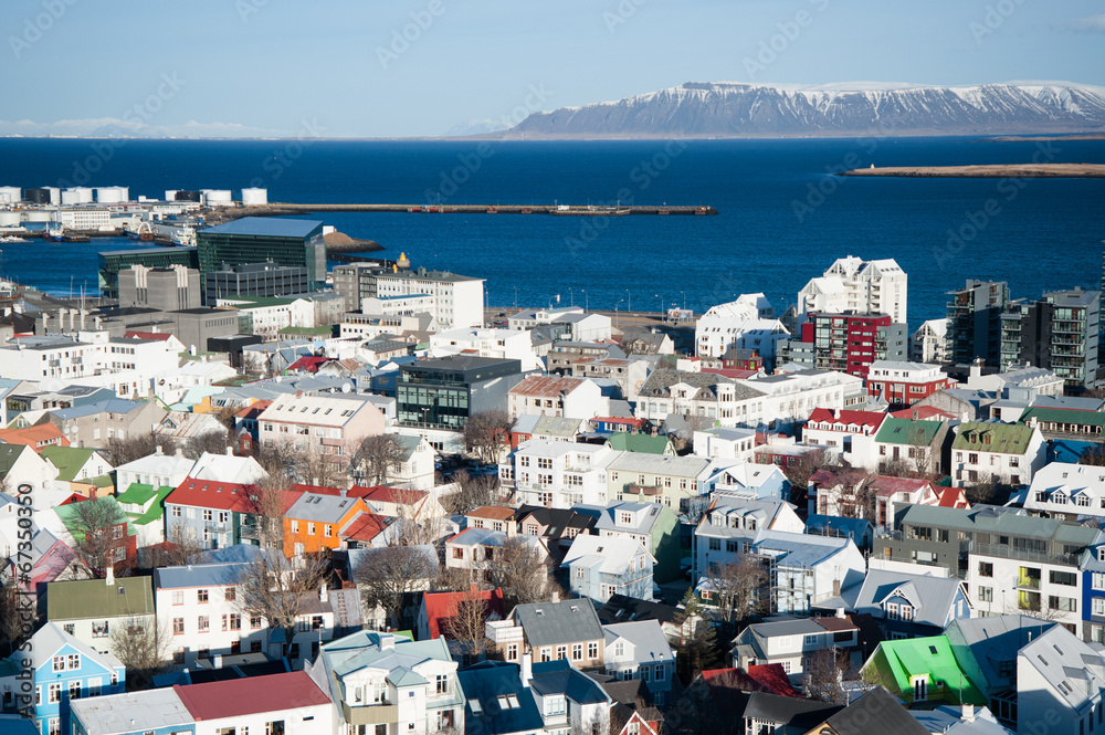 Birdeye view of Reykjavik