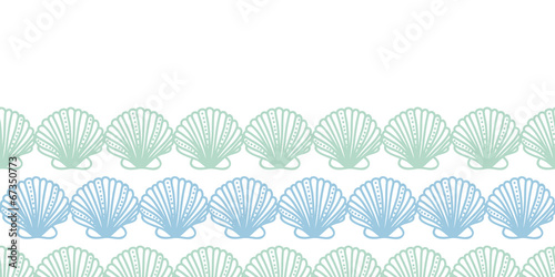 Abstract seashels stripes horizontal seamless pattern background