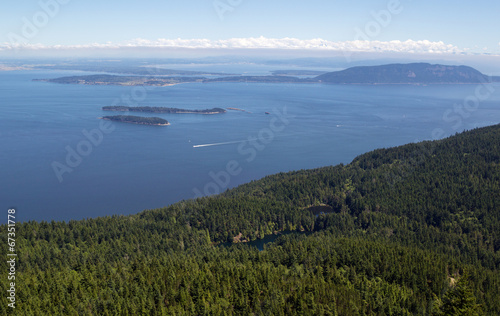 San Juan Islands and Twin Lakes in Washington State on a summer