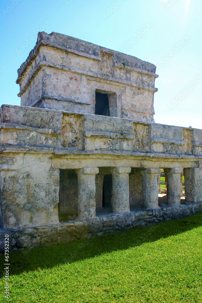 Maya construction in archeologycal zoneof Tulum