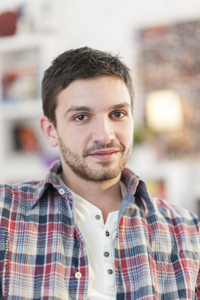 closeup portrait of a young man