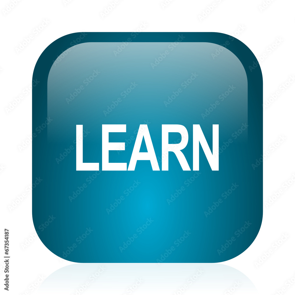 learn blue glossy internet icon learn blue glossy internet icon