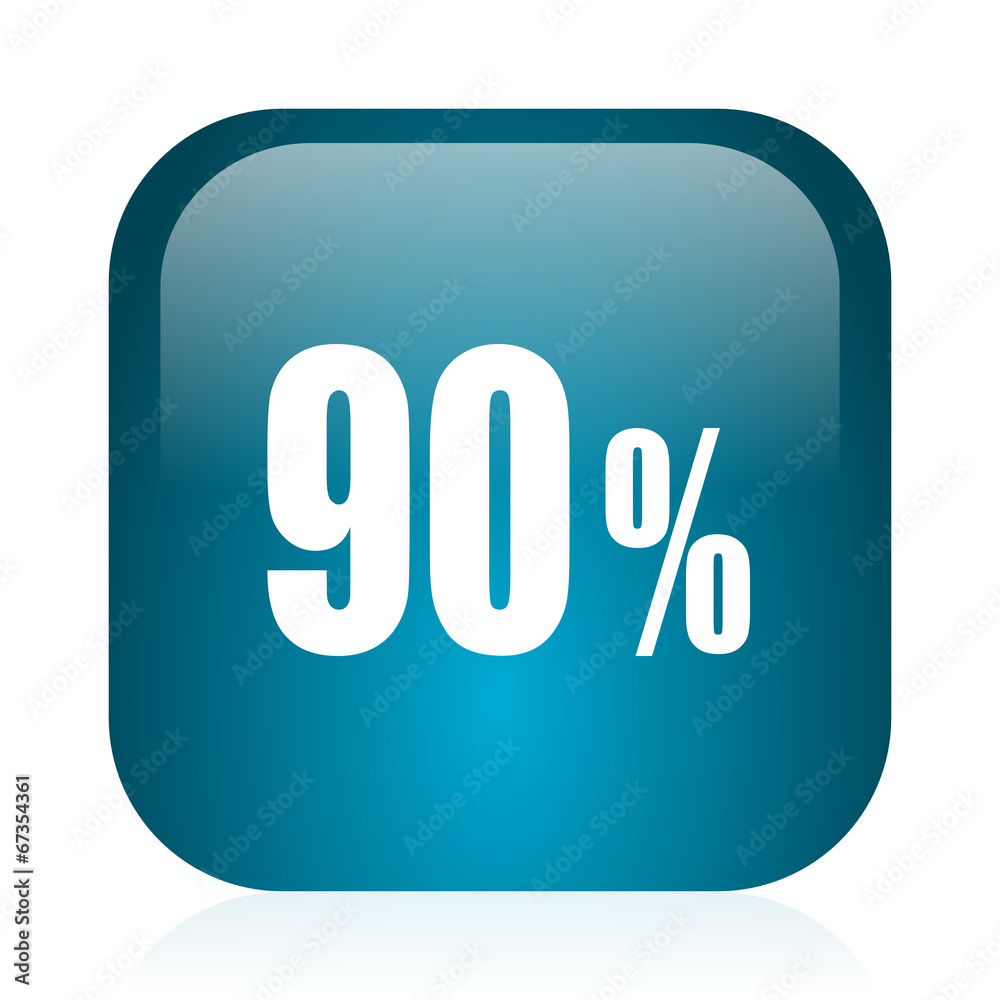 90 percent blue glossy internet icon 90 percent blue glossy internet icon