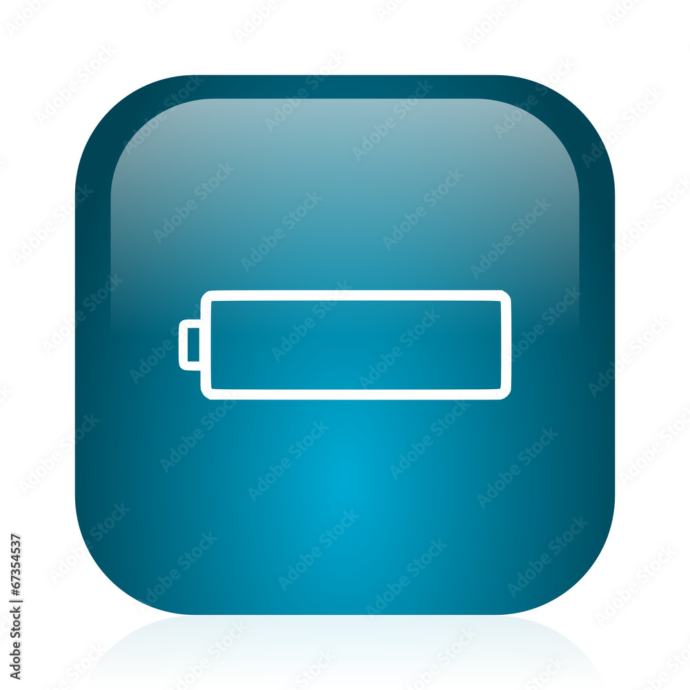 battery blue glossy internet icon battery blue glossy internet icon