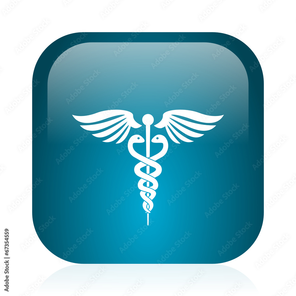 Obraz premium emergency blue glossy internet icon