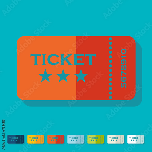 Flat design: ticket