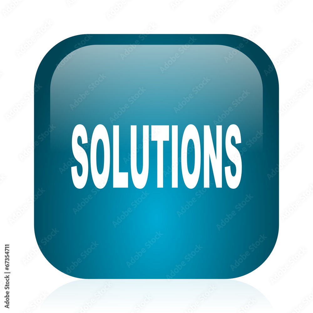 solutions blue glossy internet icon solutions blue glossy internet icon