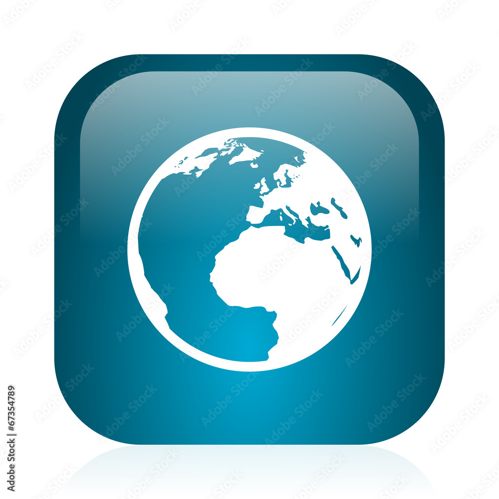 earth blue glossy internet icon earth blue glossy internet icon