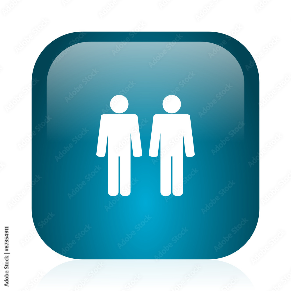 couple blue glossy internet icon couple blue glossy internet icon