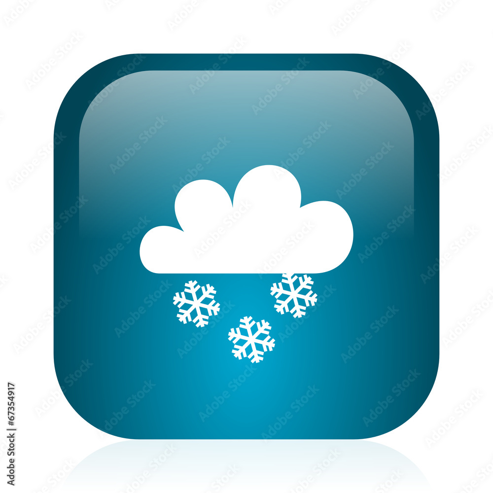 snowing blue glossy internet icon snowing blue glossy internet icon