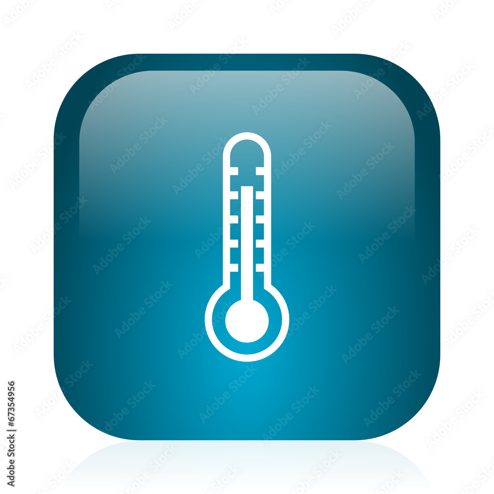 thermometer blue glossy internet icon thermometer blue glossy internet icon