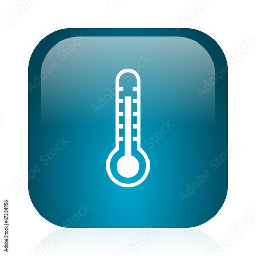 thermometer blue glossy internet icon