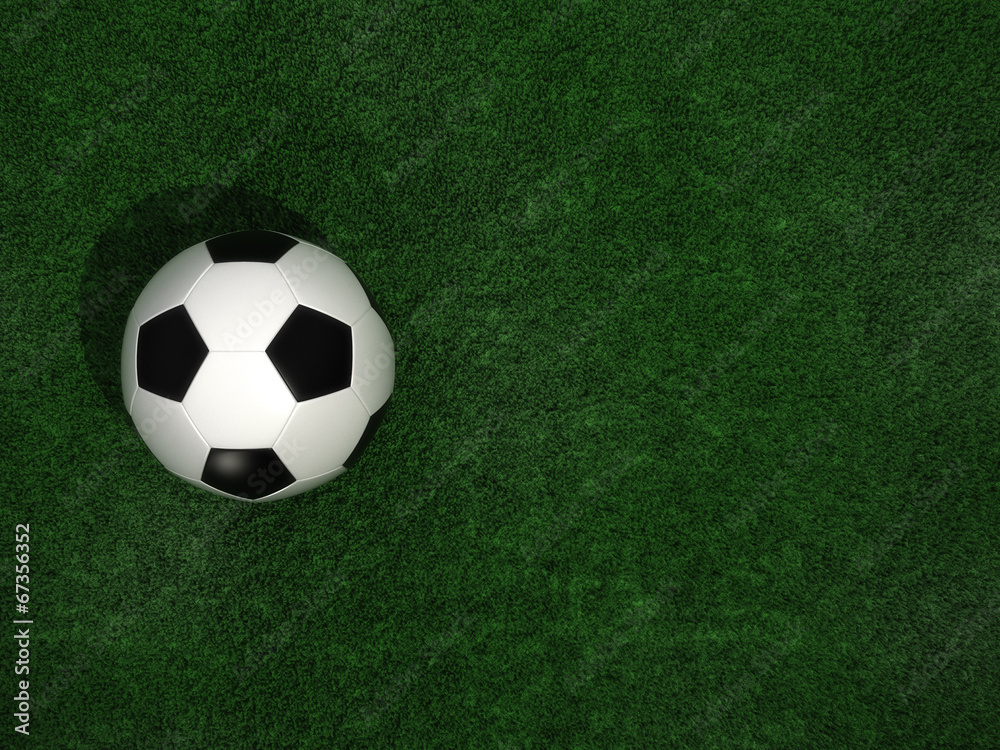 サッカーボールと芝生