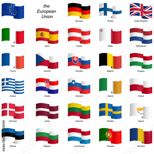 collection of country flags - EU