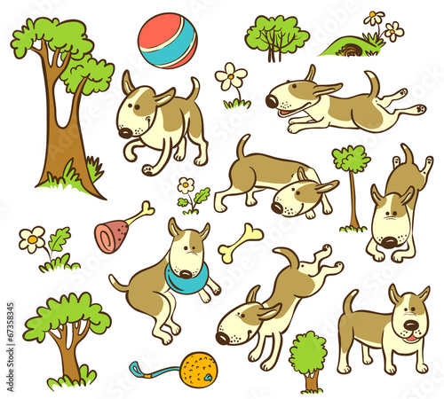 pattern with dogs