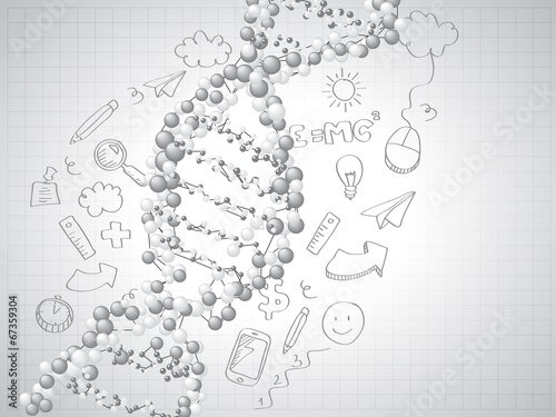 DNA spiral - molecules background