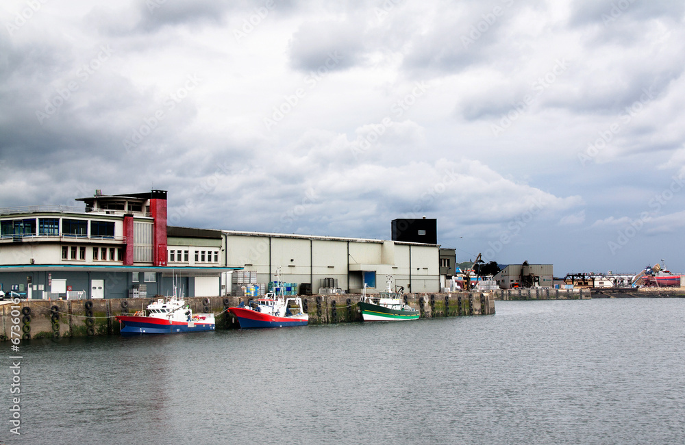 Obraz premium Port du Rosmeur et criée à Douarnenez , Finistère, Bretagne