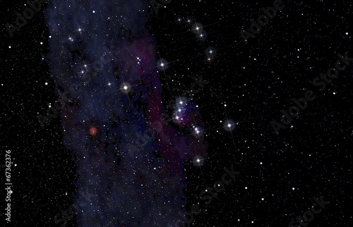 Orion constellation in the deep sky photo