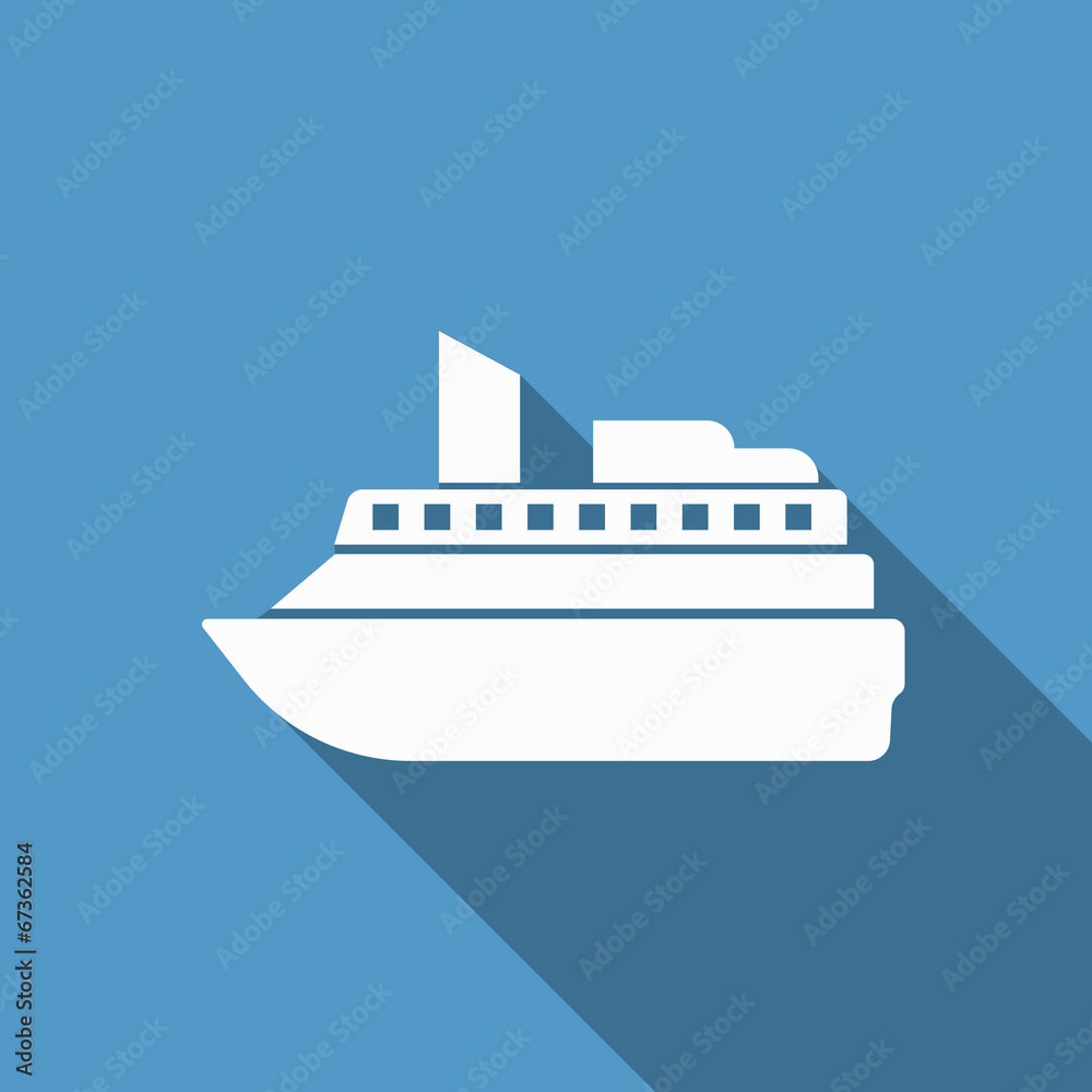 cruise icon with long shadow