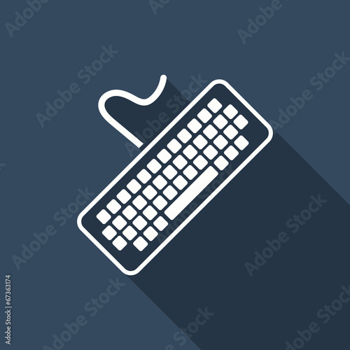 keyboard icon with long shadow