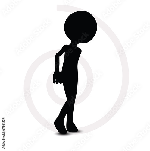 3d man in thinking pose