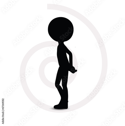 3d man in thinking pose
