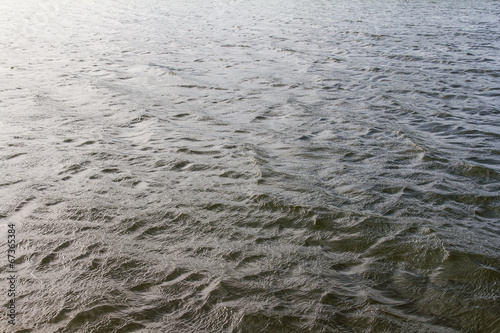 Surface-water waves by the wind blowing in the vast lake