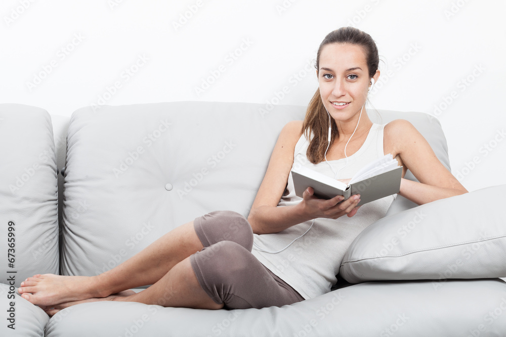Woman reading a book Woman reading a book
