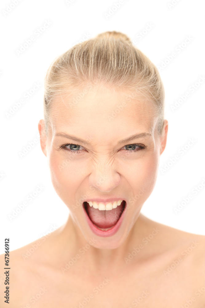 Frau am schreien Frau am schreien