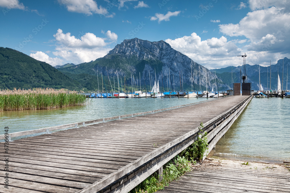 Beautiful Traunsee lake in Austria