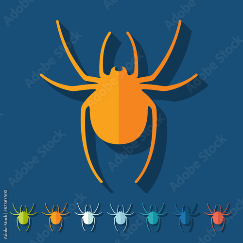 Flat design: spider