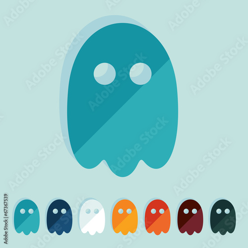 Flat design: ghost